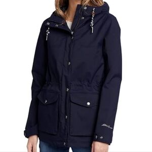 Eddie Bauer Port Townsend Jacket Women's Size M Black Button Up